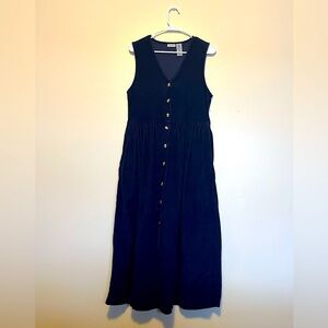 Vintage Corduroy Button Up Dress SIZE: 8